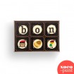 "bon" (nadal/1) - Bombones de chocolate con mensaje - 6ut