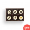 "bon 25" - Bombones de chocolate con mensaje - 5ud