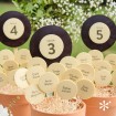 Piruletas de chocolate para seating plans