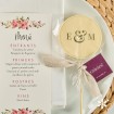 Piruleta de chocolate blanco personalizada - Bodas