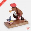 "Caganer" de Navidad de chocolate