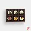 "bon" (nadal/1) - Bombones de chocolate con mensaje - 6ut