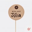 "Bon Any" - Piruleta de chocolate personalizada